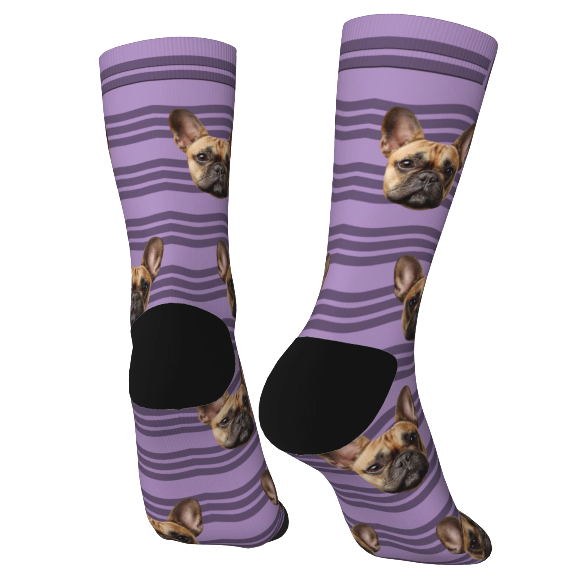 Custom Pet Face Stripe Socks