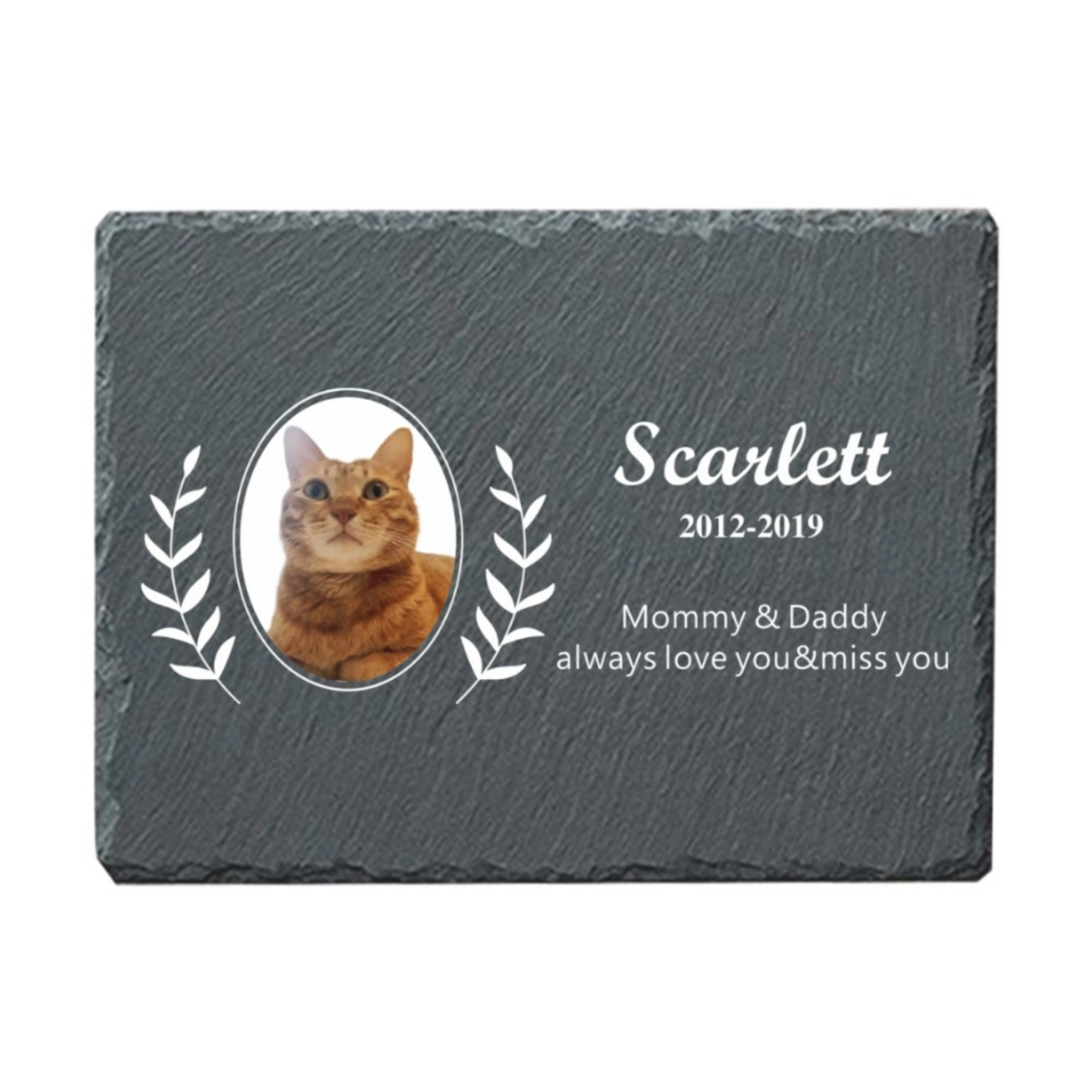 Personalized Pet Memorial Stone with Photo