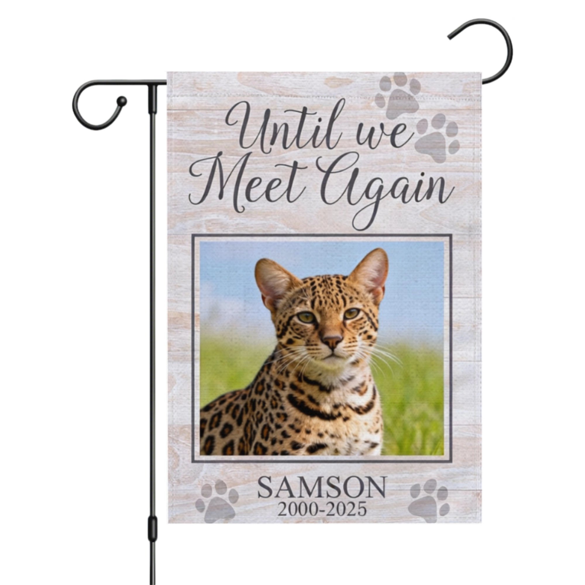 Personalized Pet Memorial Garden Flag with Photo Name Date