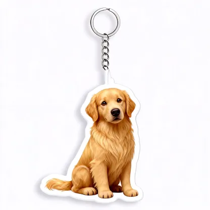 Custom Double-Sided Cat Dog Pet Photo Soft-Touch Plush Cotton Filled Keychain