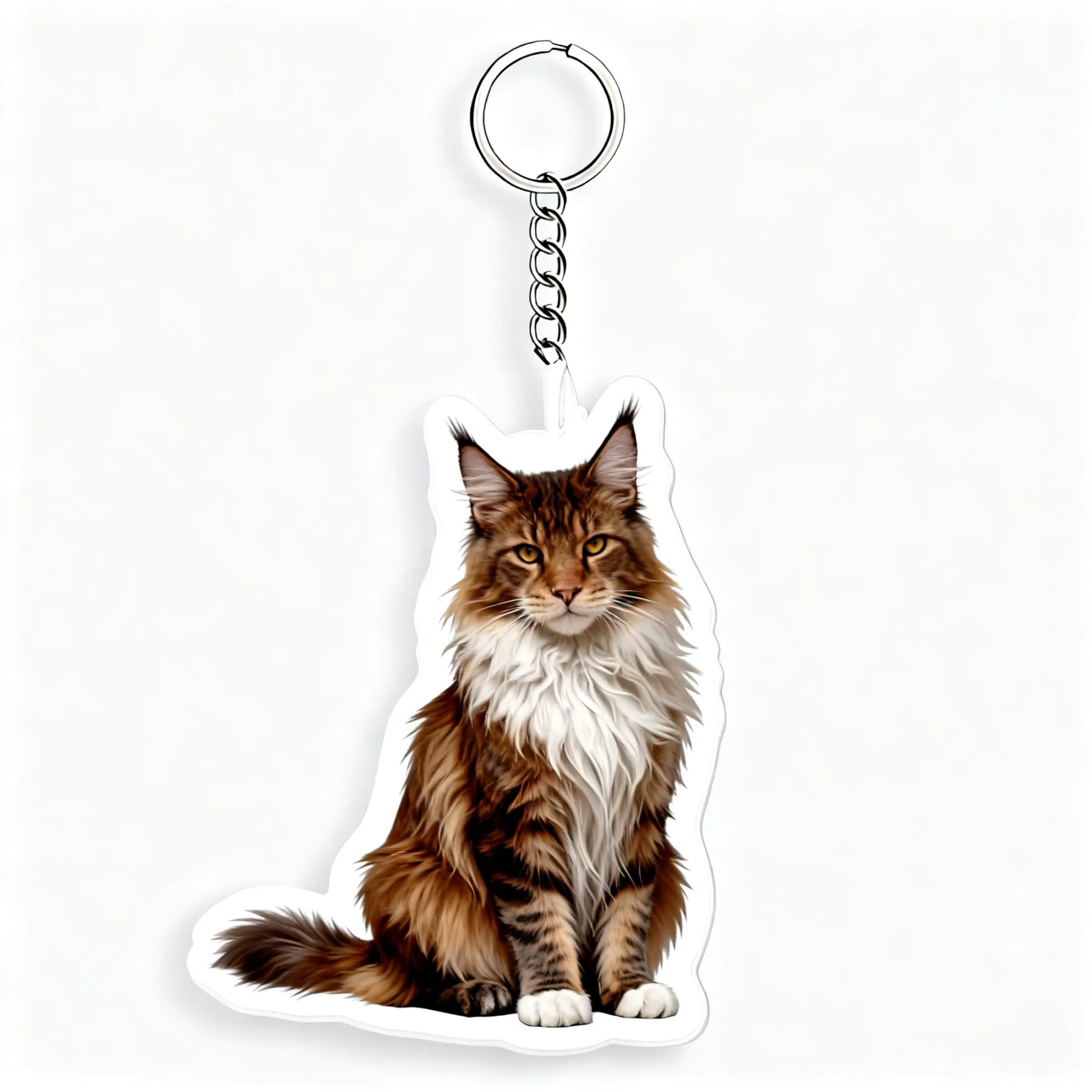 Custom Double-Sided Cat Dog Pet Photo Soft-Touch Plush Cotton Filled Keychain