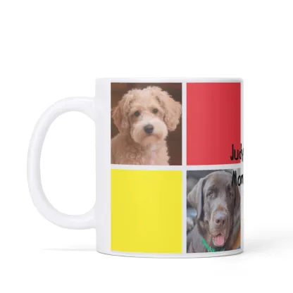 Custom Pet Photo Multi-Color Block 11oz Mug