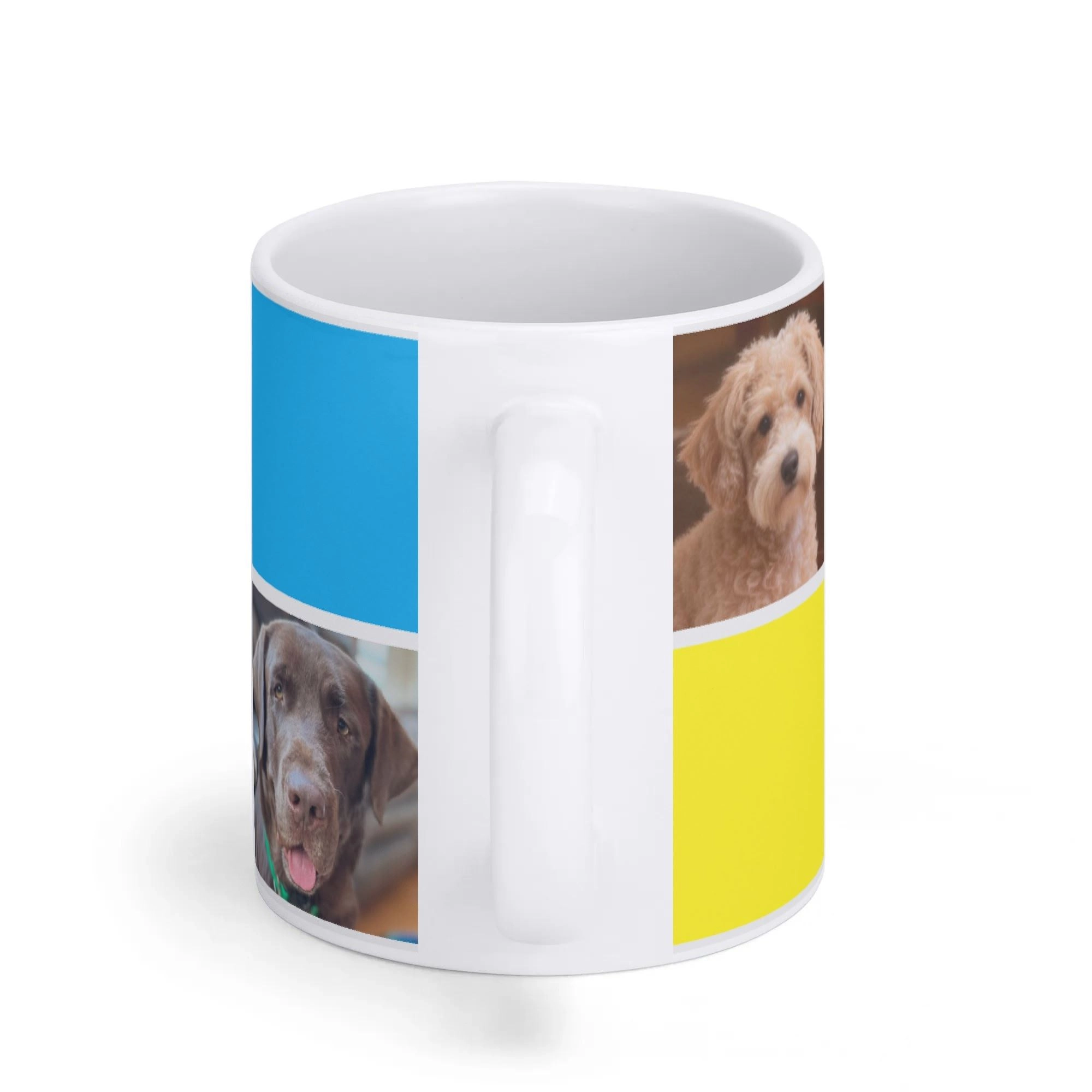 Custom Pet Photo Multi-Color Block 11oz Mug