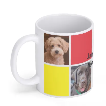 Custom Pet Photo Multi-Color Block 11oz Mug
