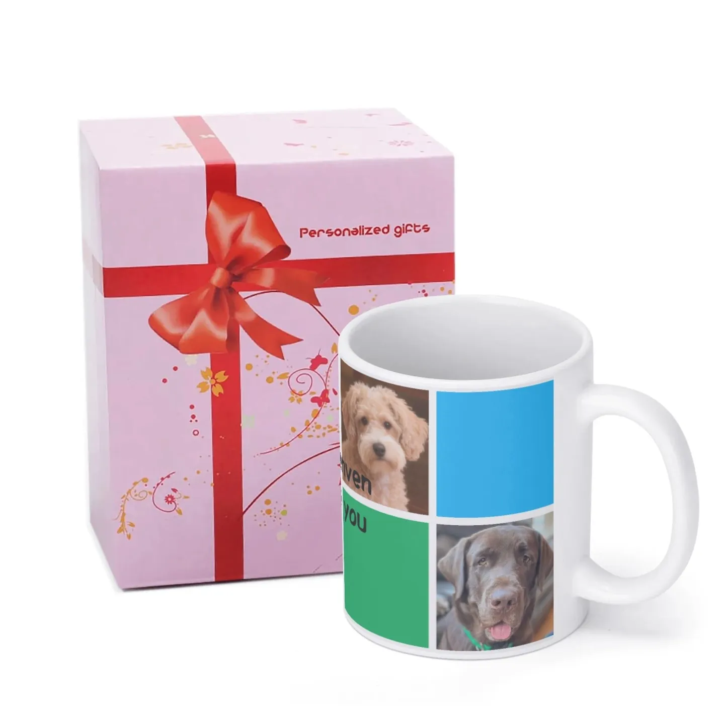 Custom Pet Photo Multi-Color Block 11oz Mug