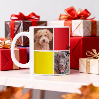 Custom Pet Photo Multi-Color Block 11oz Mug