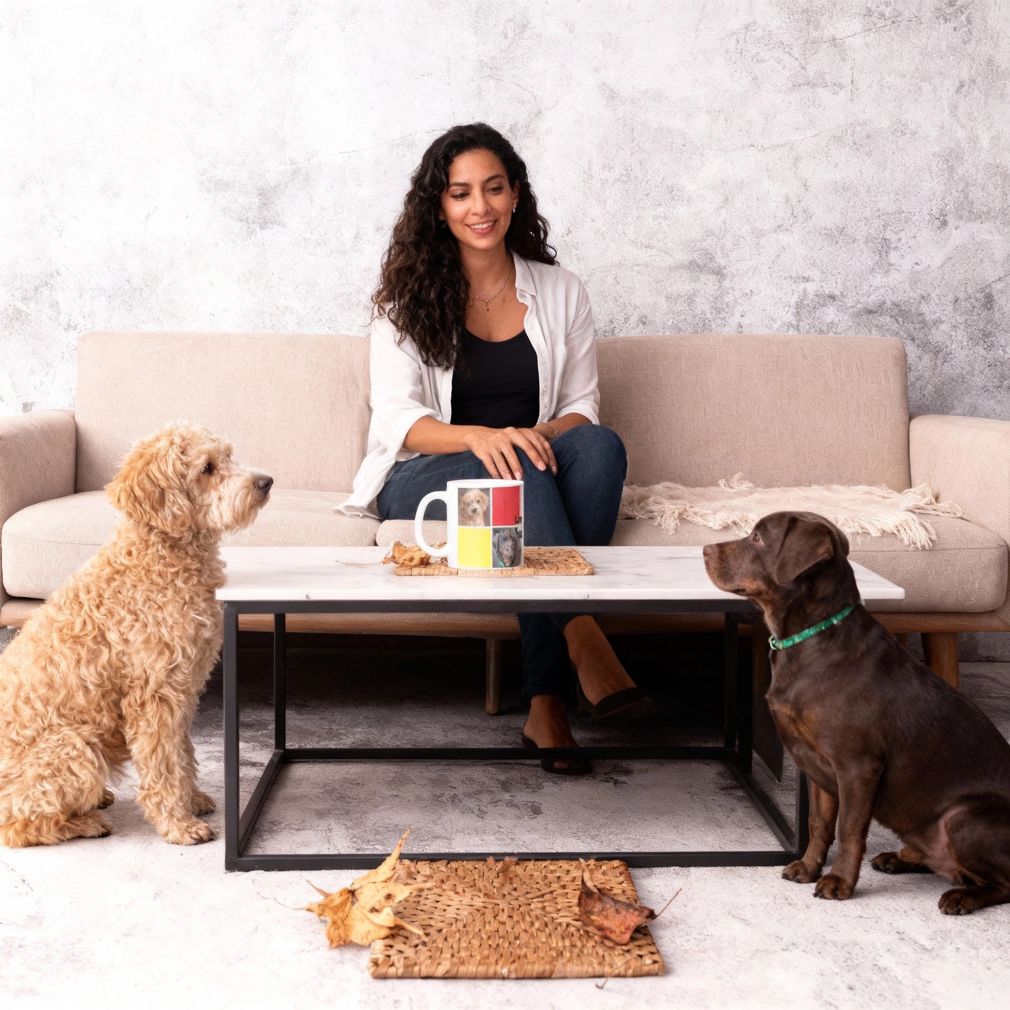 Custom Pet Photo Multi-Color Block 11oz Mug