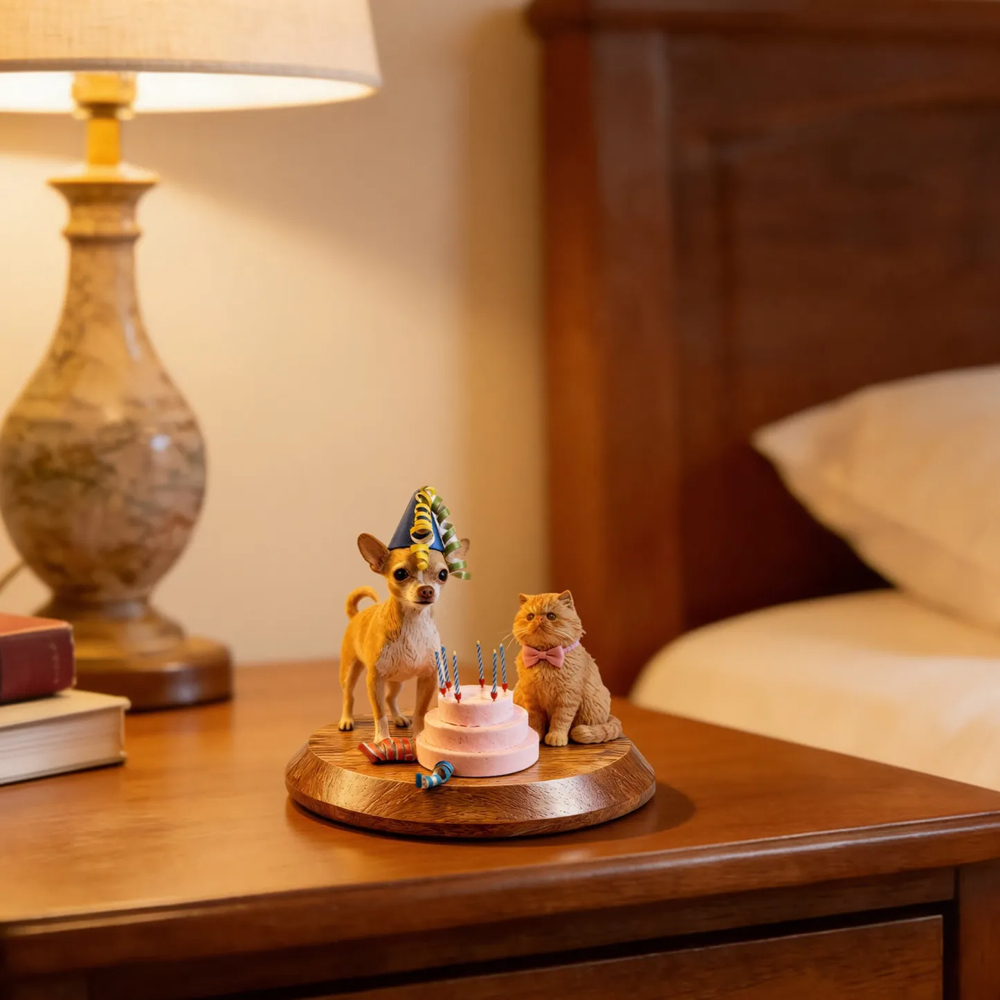 Personalized Highly Realistic Full-Color 3D Dog Cat Two Statues