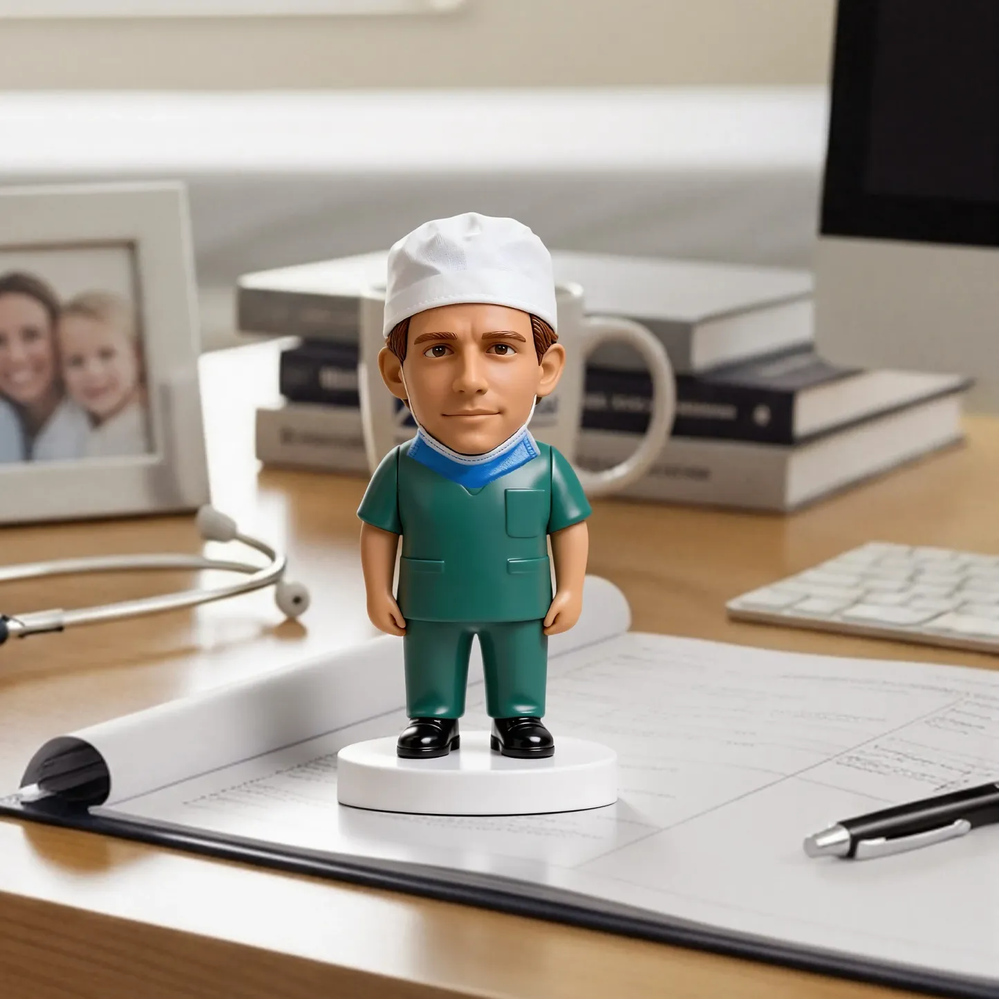 Custom Doctor Highly Realistic Full-Color 3D Printed Chibi Figurine
