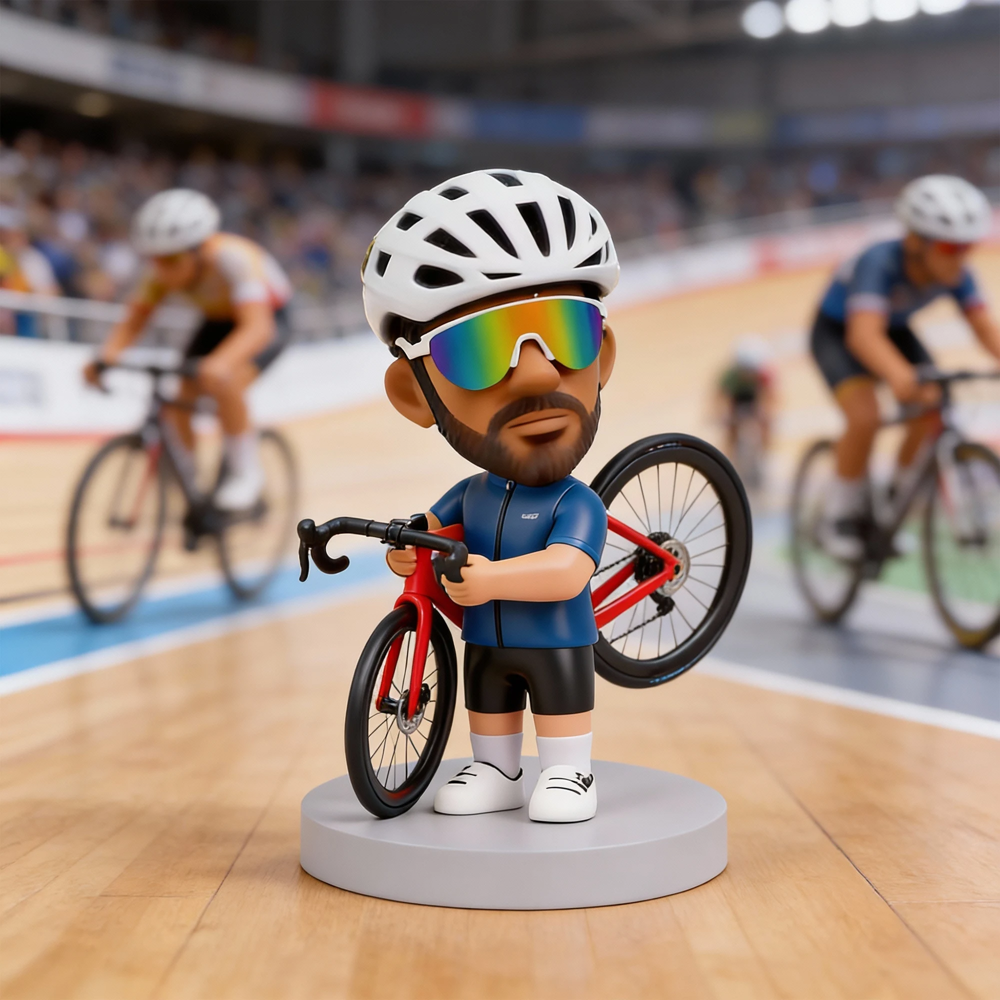 Custom Cycling Highly Realistic Full-Color 3D Printed Chibi Figurine for Cycling Enthusiast