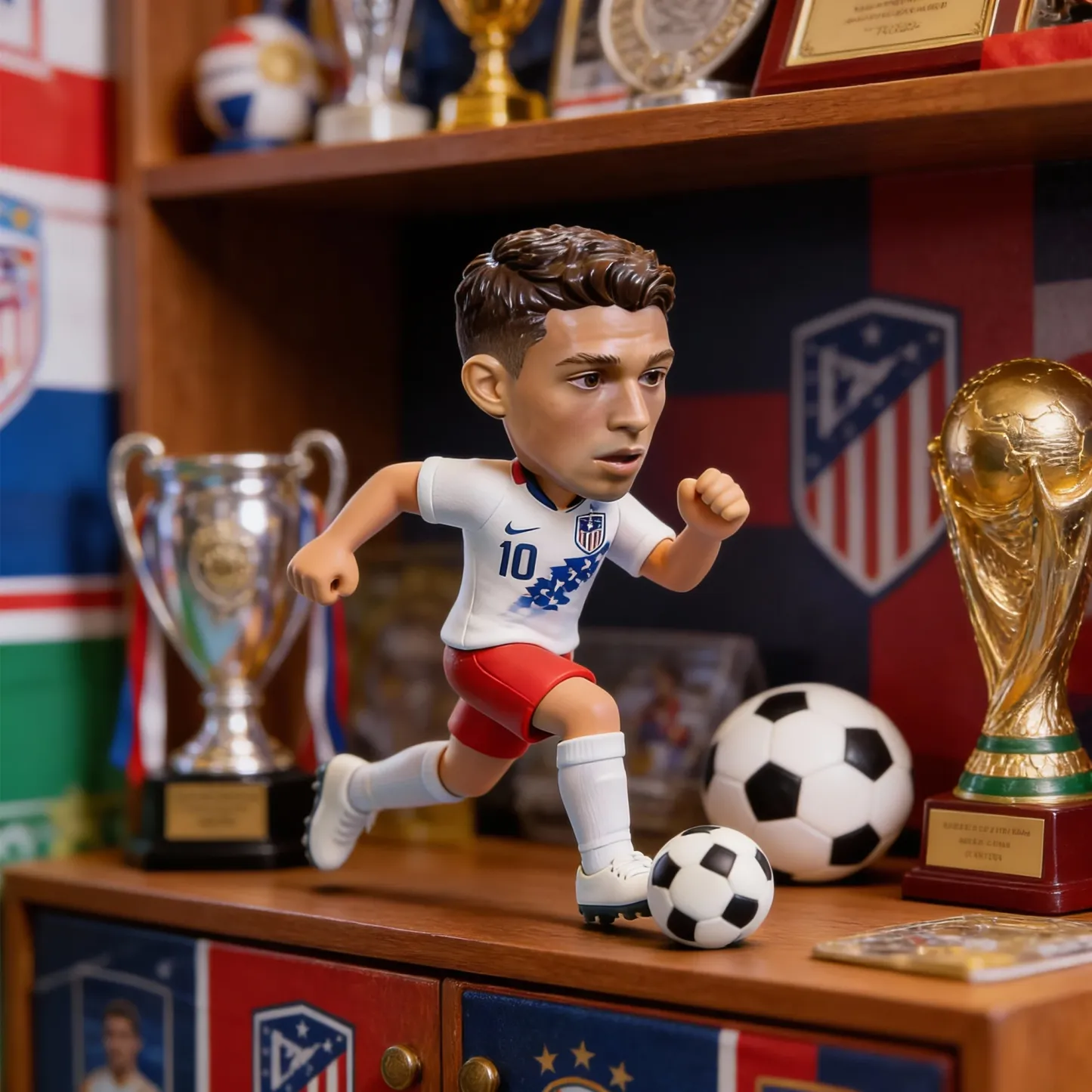 Custom Soccer Player Highly Realistic Full-Color 3D Printed Chibi Figurine