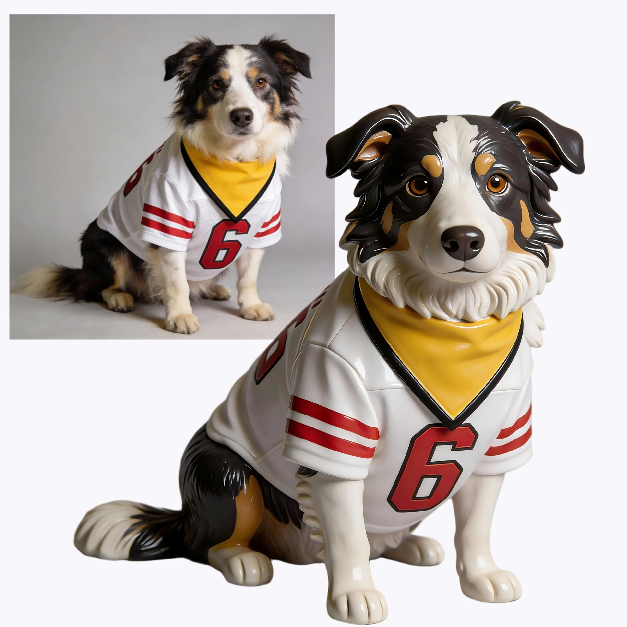 Custom Dog Cat Pet Highly Realistic Full-Color 3D Printed Chibi Statue