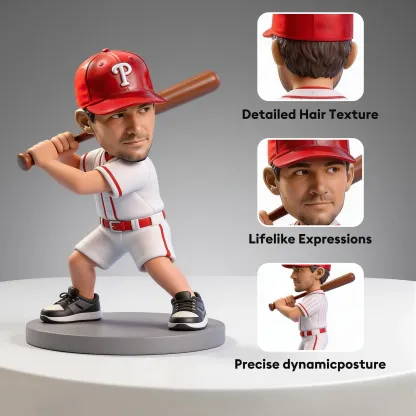 Custom Baseball Player Highly Realistic Full-Color 3D Printed Chibi Figurine