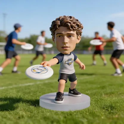 Custom Ultimate Frisbee Highly Realistic Full-Color 3D Printed Sports Chibi Figurine