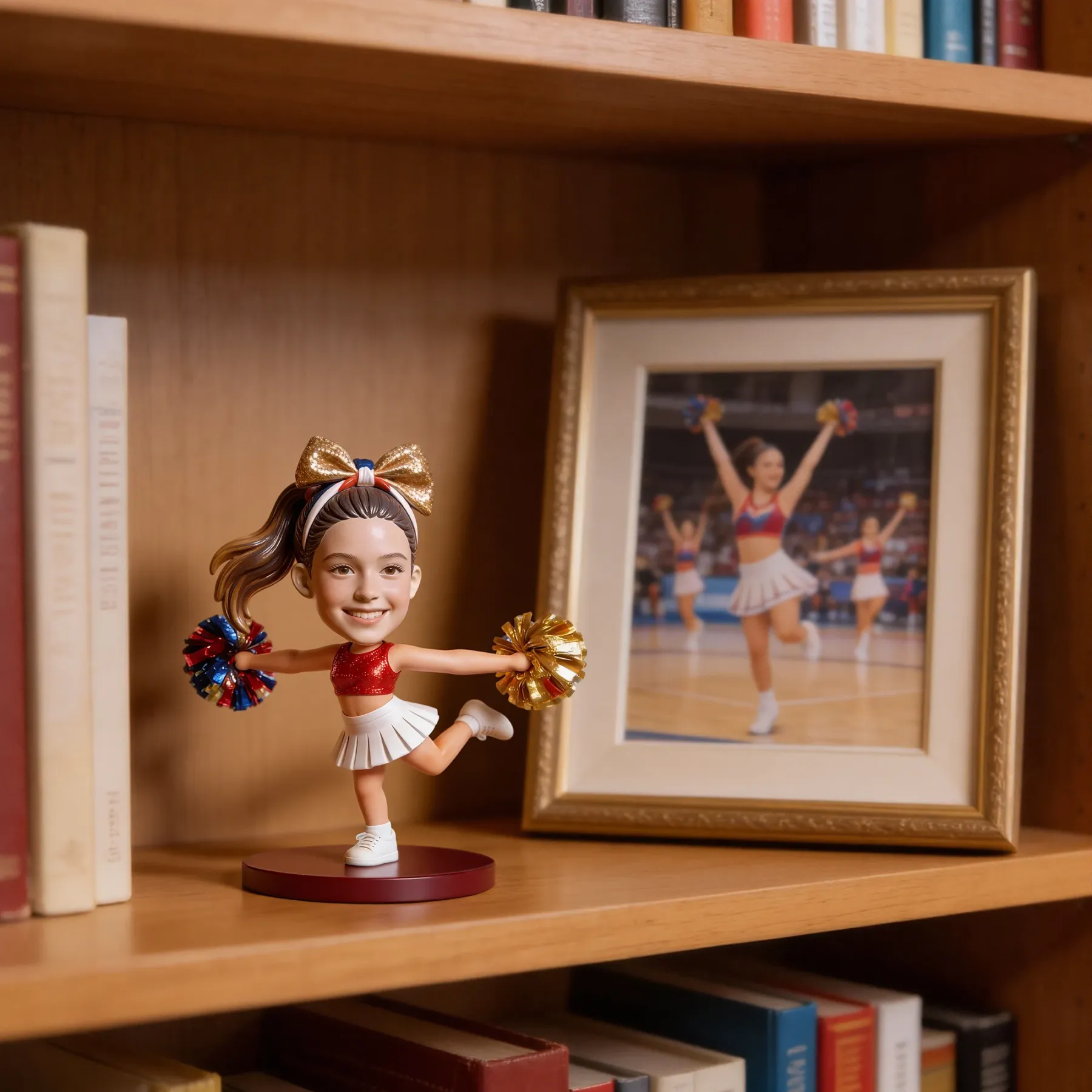 Custom Cheerleader Player Highly Realistic Full-Color 3D Printed Chibi Figurine