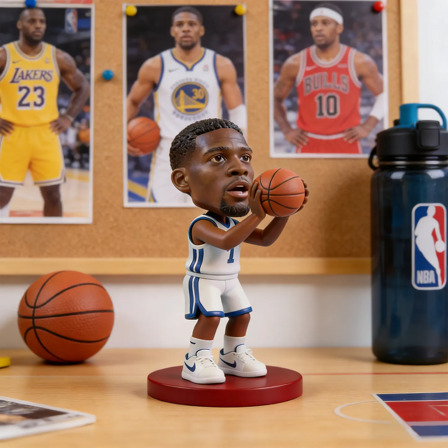 Custom Basketball Player Highly Realistic Full-Color 3D Printed Chibi Figurine