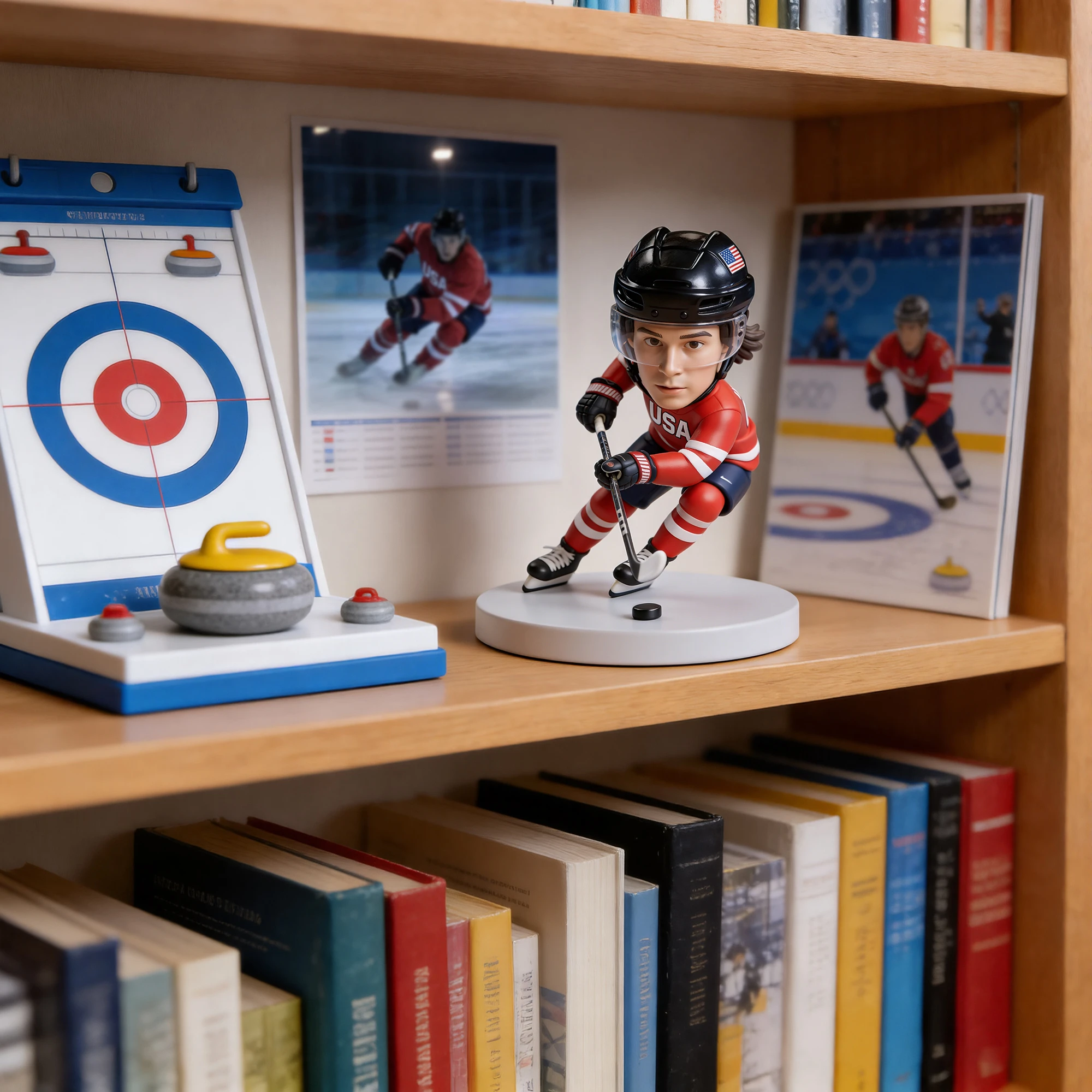 Custom Ice Hockey Player Highly Realistic Full-Color 3D Printed Chibi Figurine