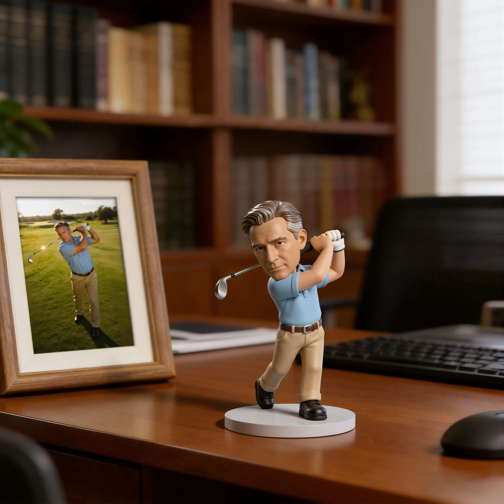 Custom Golfer Highly Realistic Full-Color 3D Printed Chibi Figurine