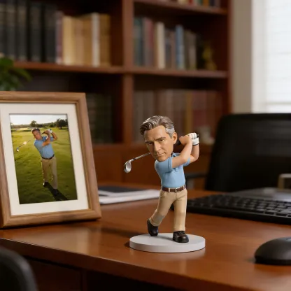 Custom Golfer Highly Realistic Full-Color 3D Printed Chibi Figurine