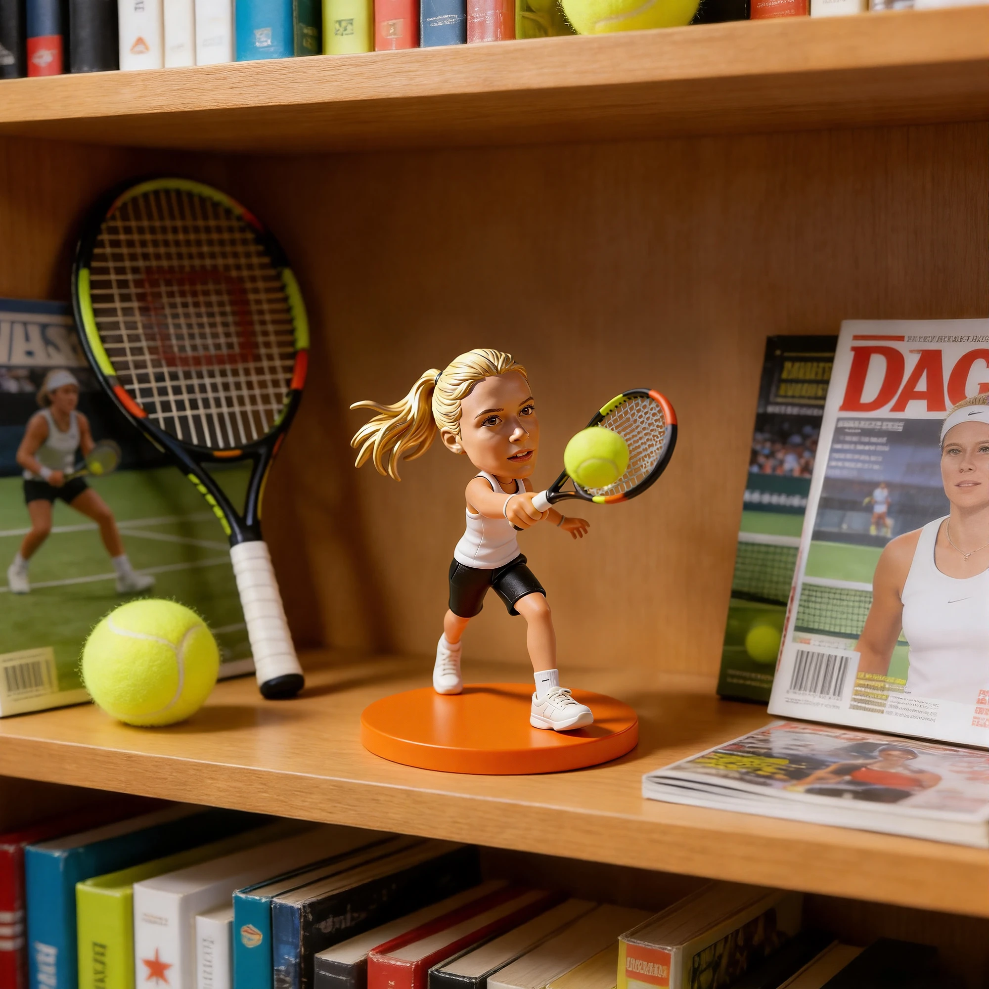 Custom Tennis Player Highly Realistic Full-Color 3D Printed Chibi Figurine