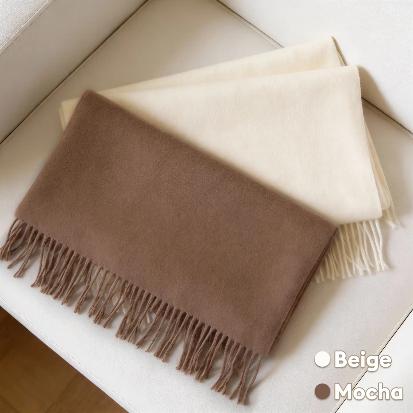 Custom Name Paw Pattern Warm Tassel Scarf