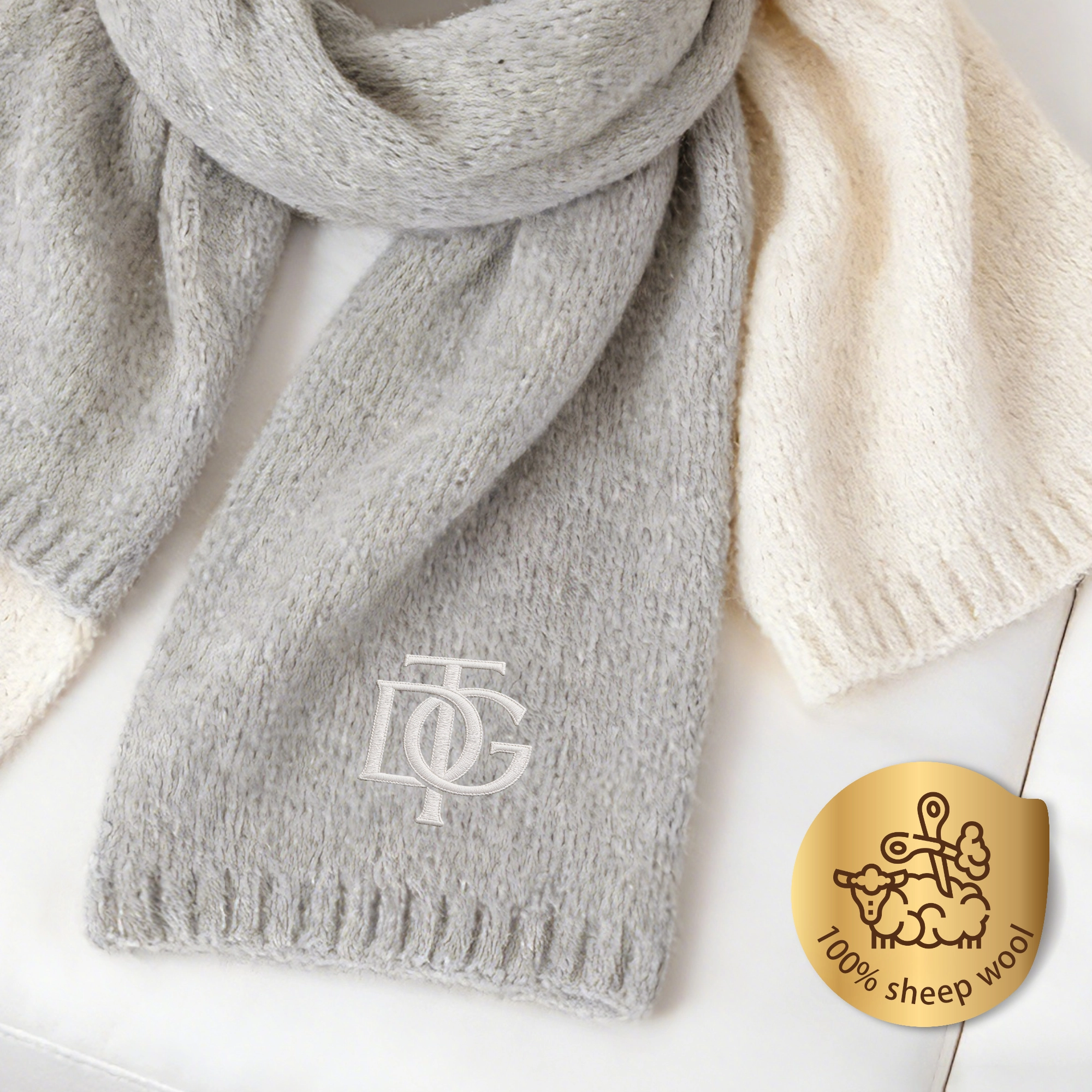 Personalized Embroidered 2-3 Letters Scarf