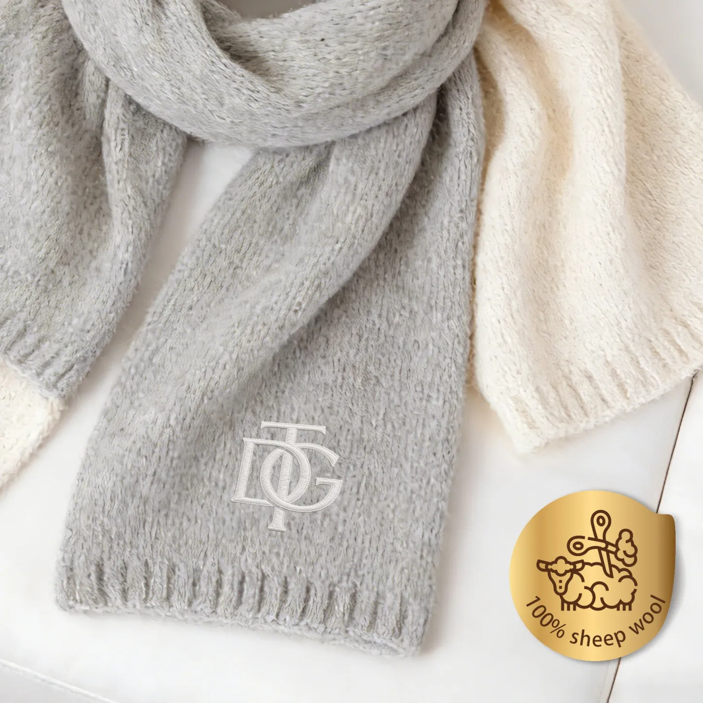 Personalized Embroidered 2-3 Letters Scarf