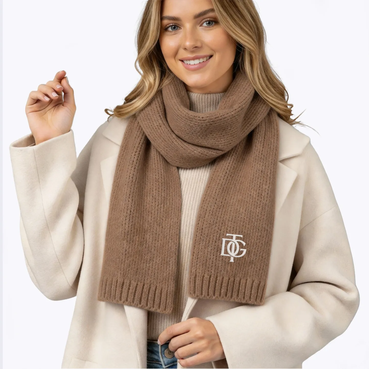 Personalized Embroidered 2-3 Letters Scarf