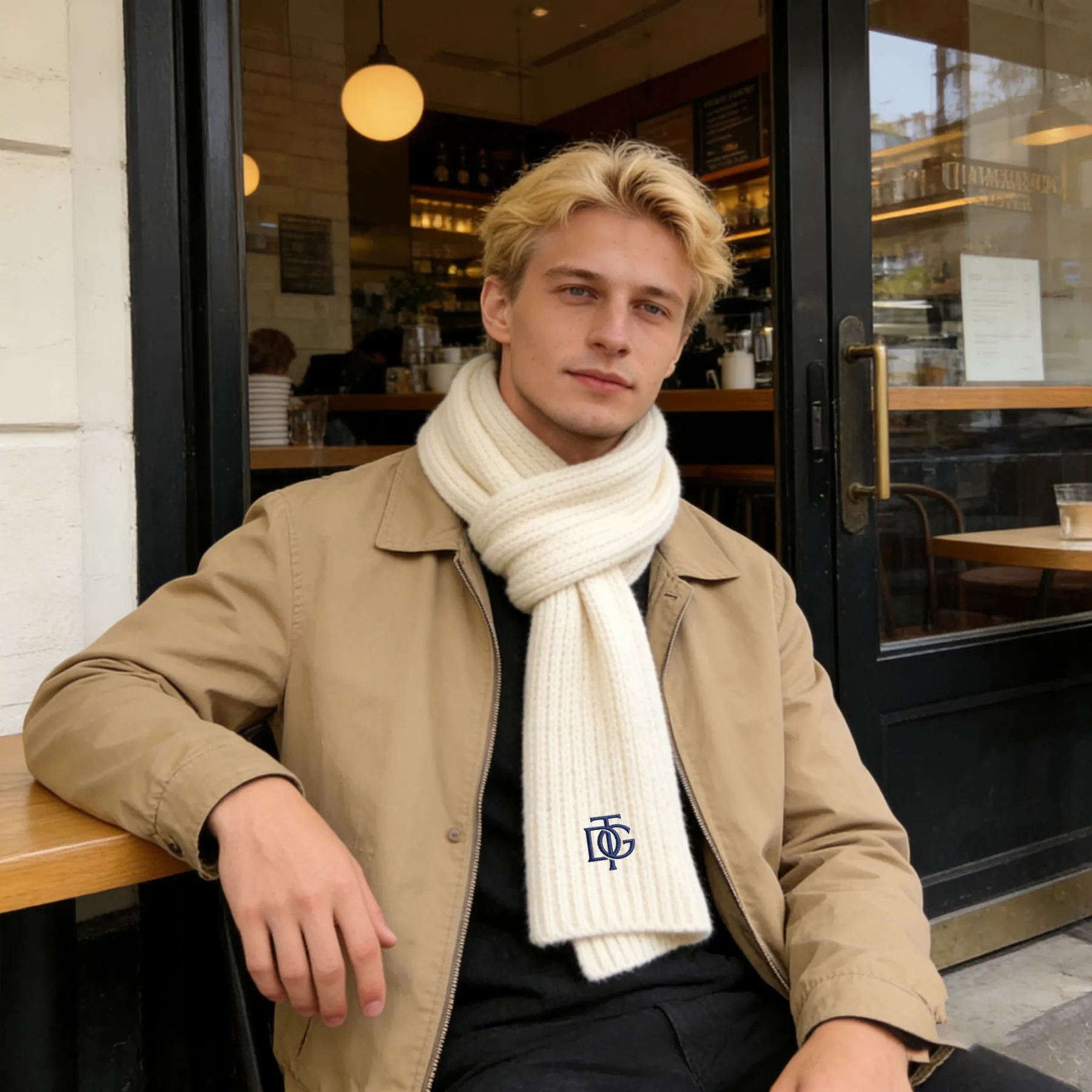 Personalized Embroidered 2-3 Letters Scarf