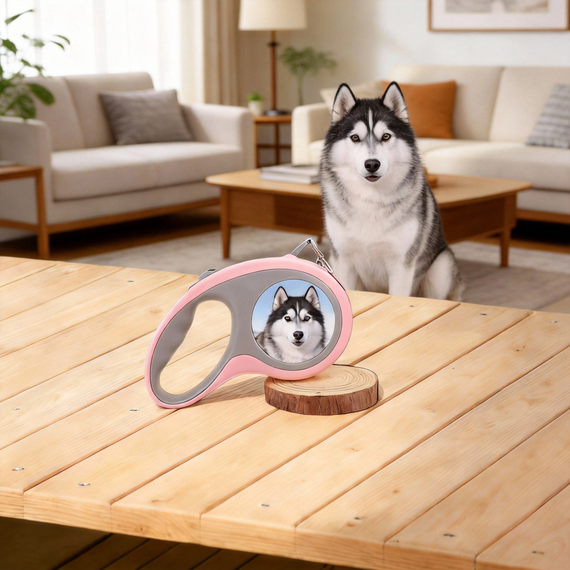 Custom Dog Photo Retractable 9.8 ft Dog Leash