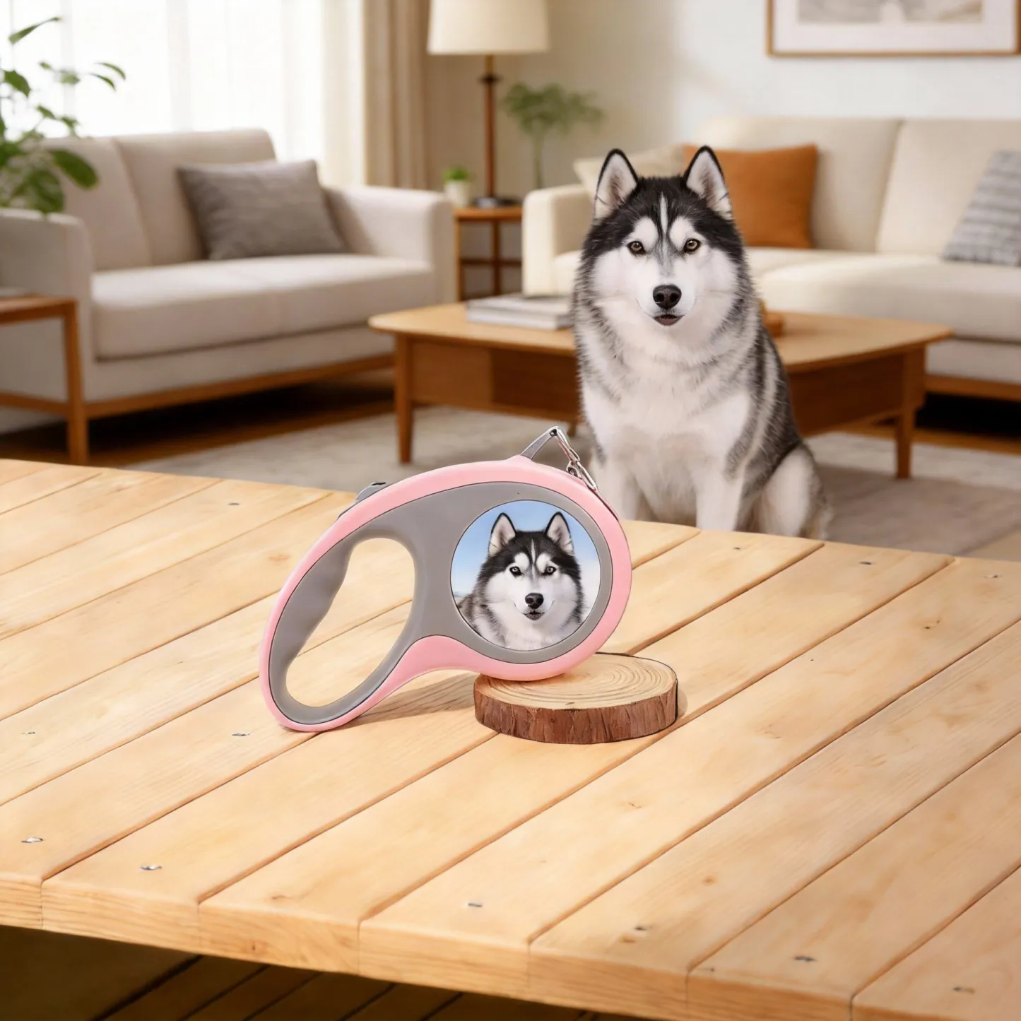 Custom Dog Photo Retractable 9.8 ft Dog Leash