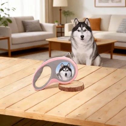 Custom Dog Photo Retractable 9.8 ft Dog Leash