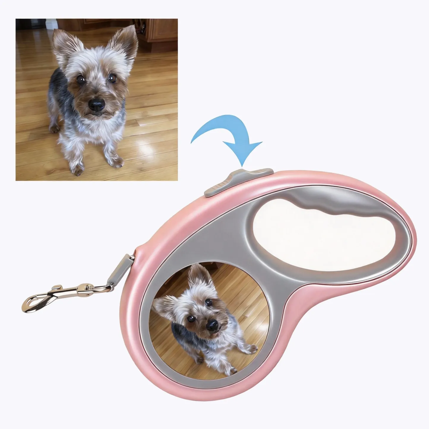 Custom Dog Photo Retractable 9.8 ft Dog Leash