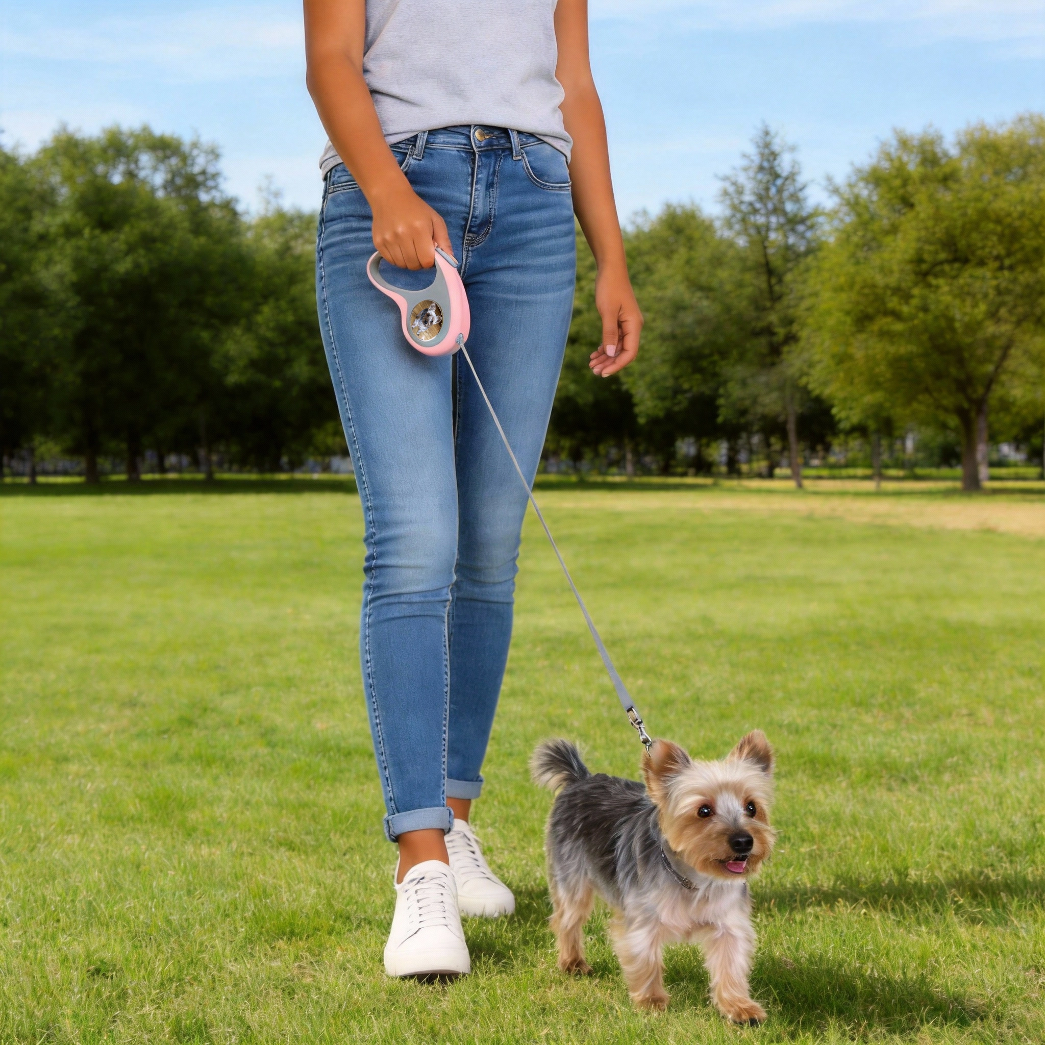 Custom Dog Photo Retractable 9.8 ft Dog Leash