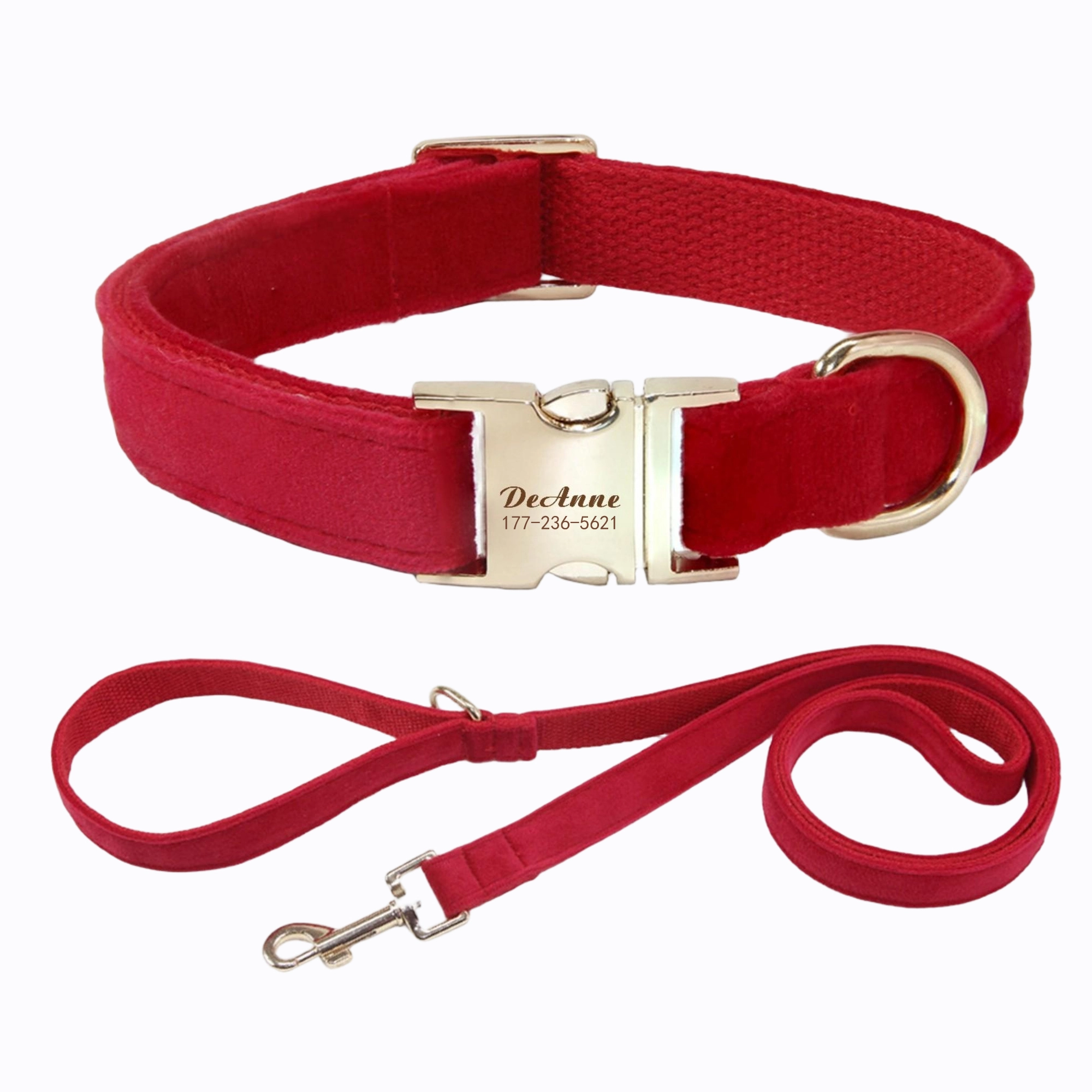 Custom Name Phone Number 3.9 ft Dog Leash