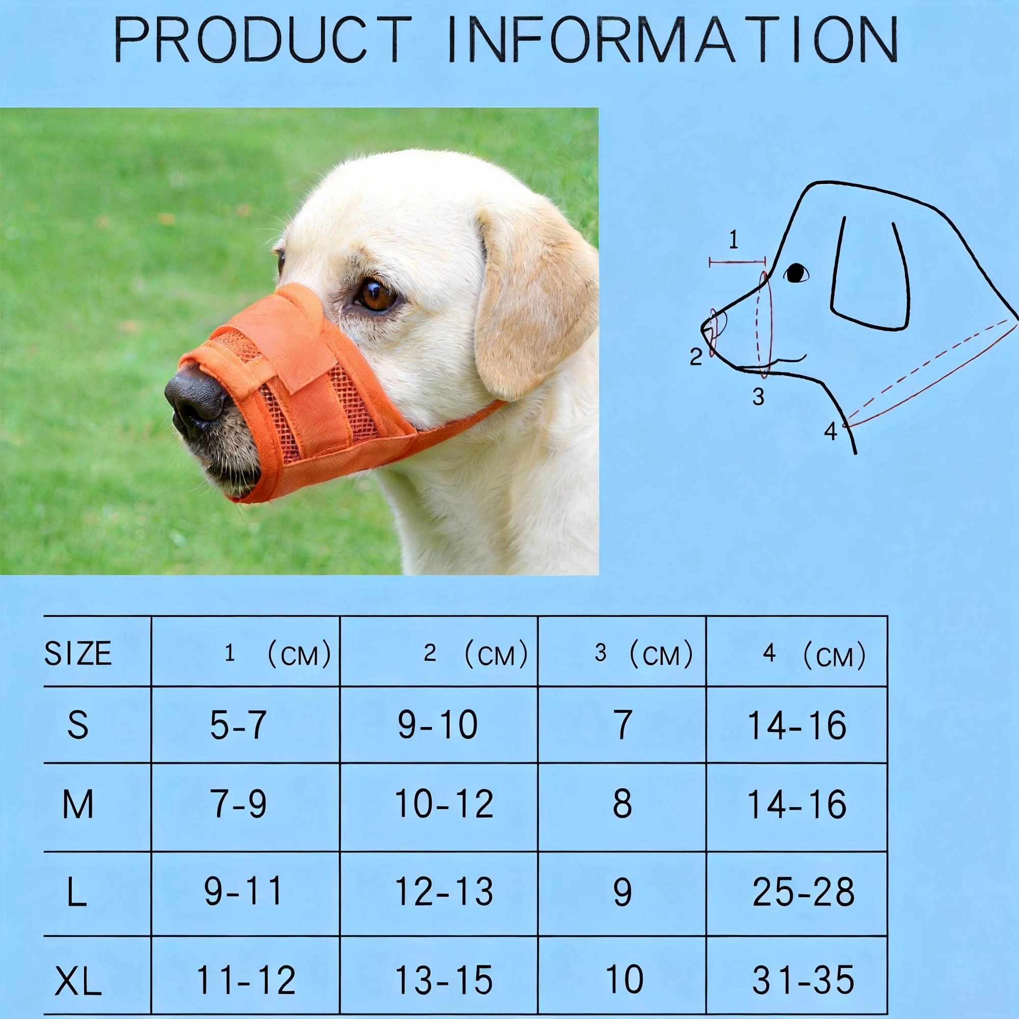 Custom Embroidered Name Breathable Mesh Dog Muzzle