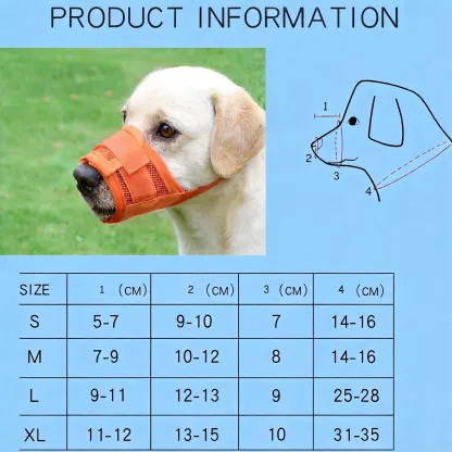 Custom Embroidered Name Breathable Mesh Dog Muzzle