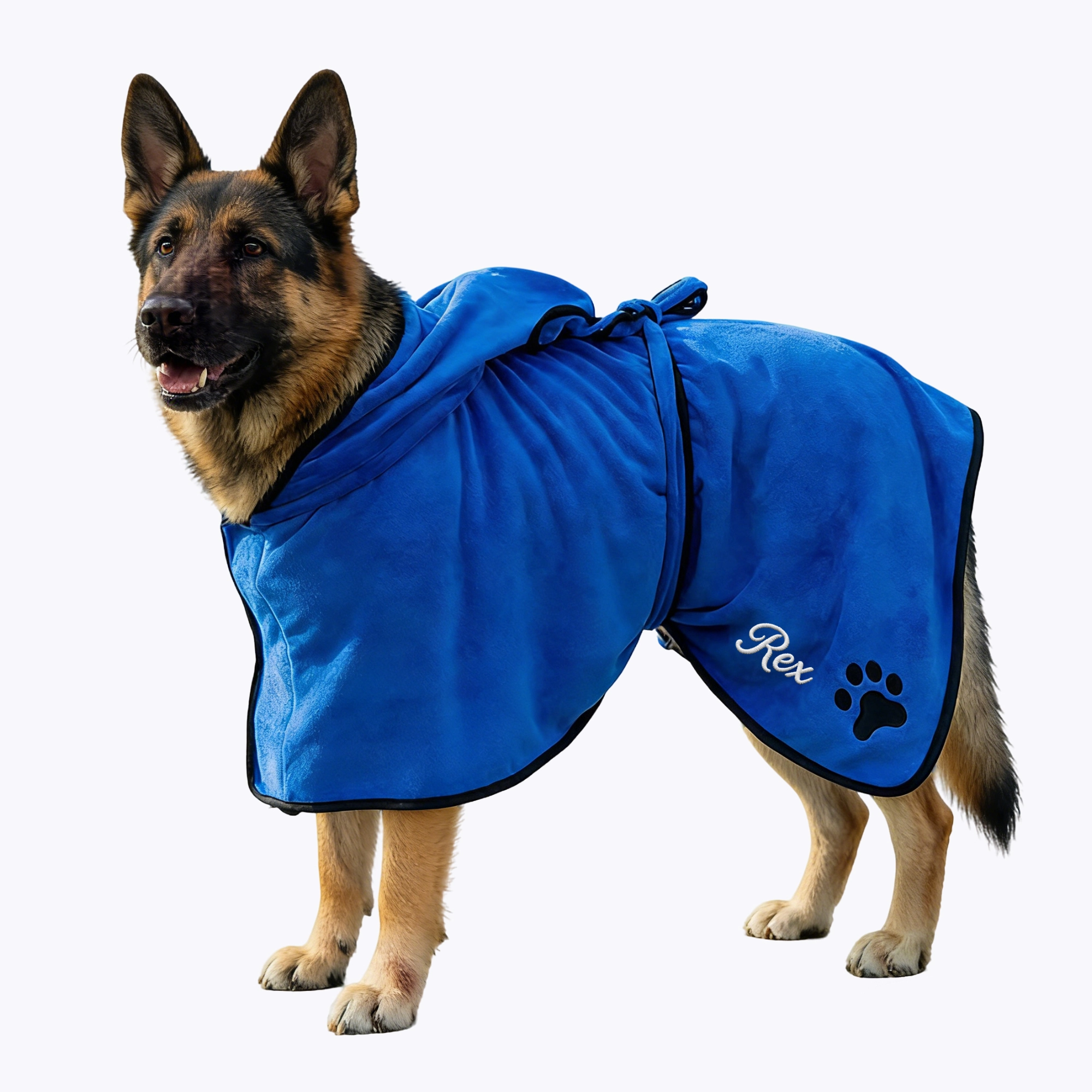 Custom Embroidered Name Quick Drying Pet Bathrobe