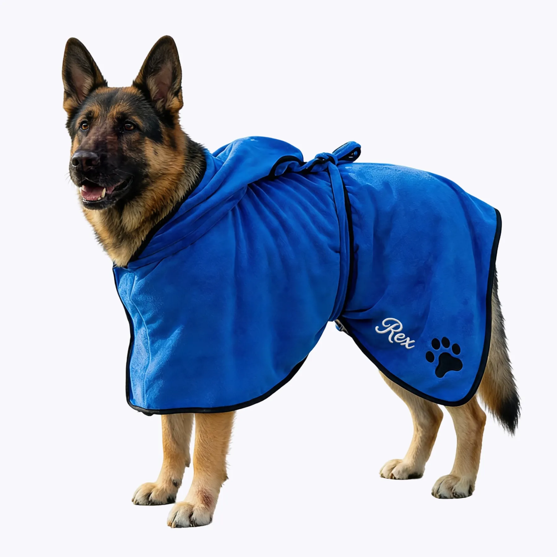 Custom Embroidered Name Quick Drying Pet Bathrobe