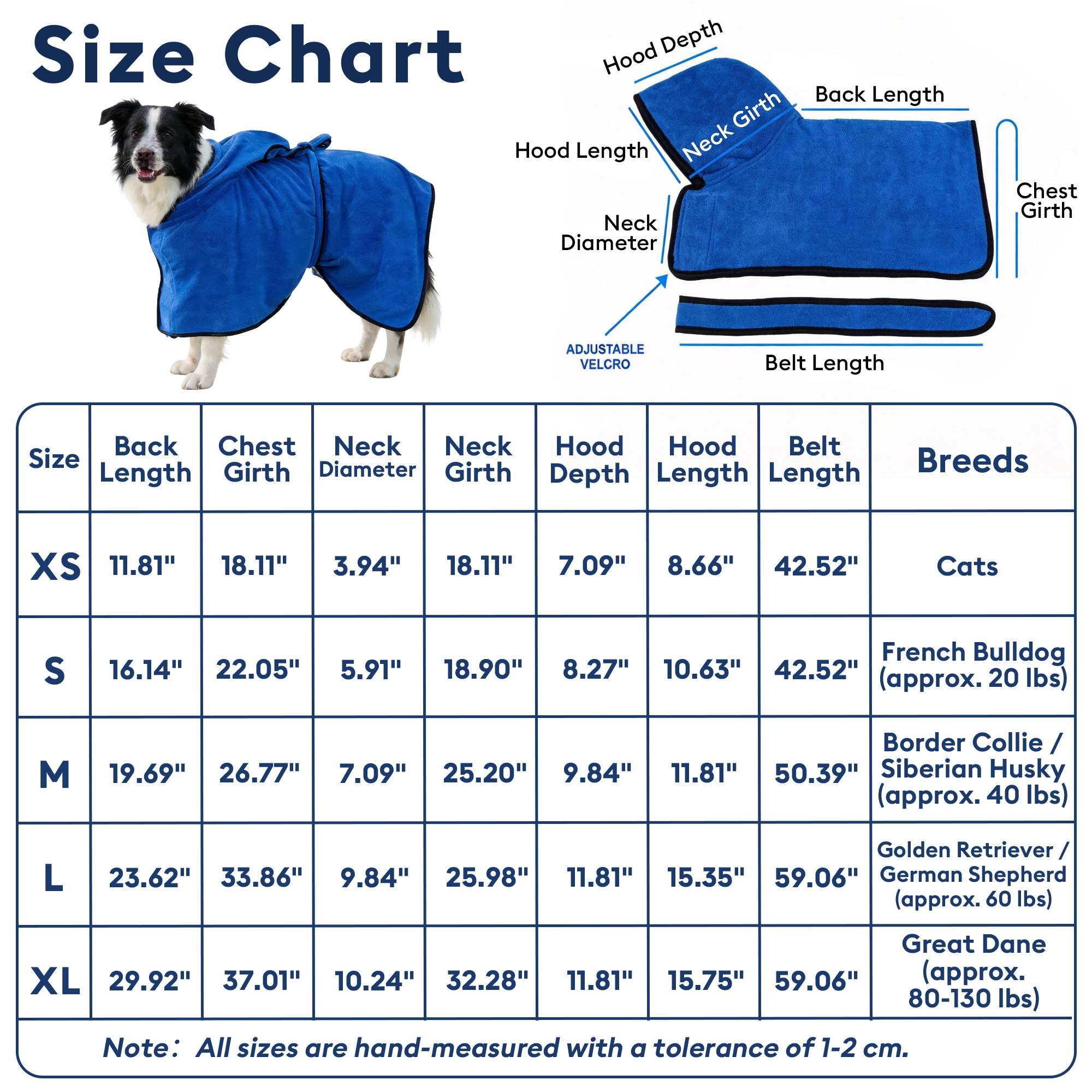 Custom Embroidered Name Quick Drying Pet Bathrobe