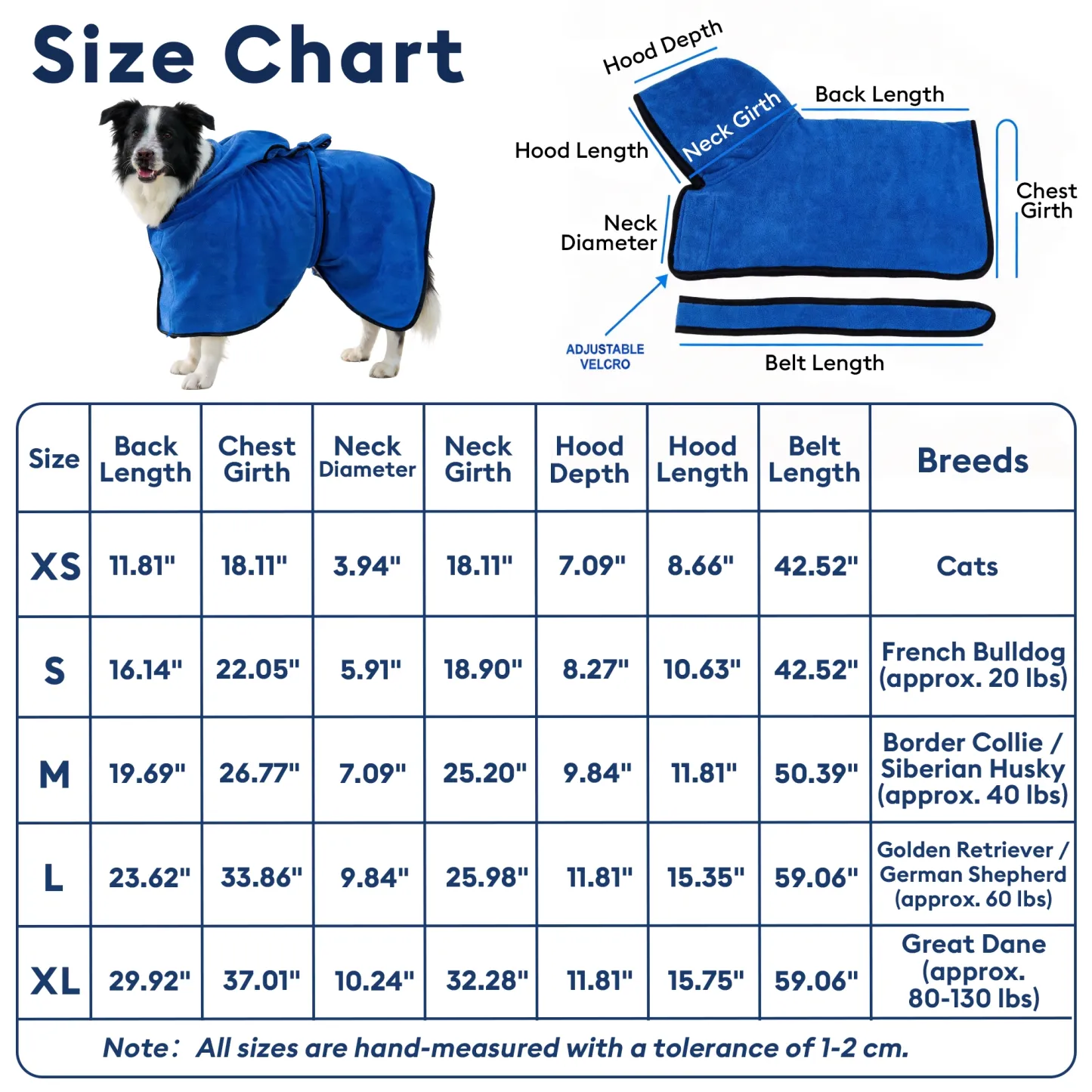 Custom Embroidered Name Quick Drying Pet Bathrobe