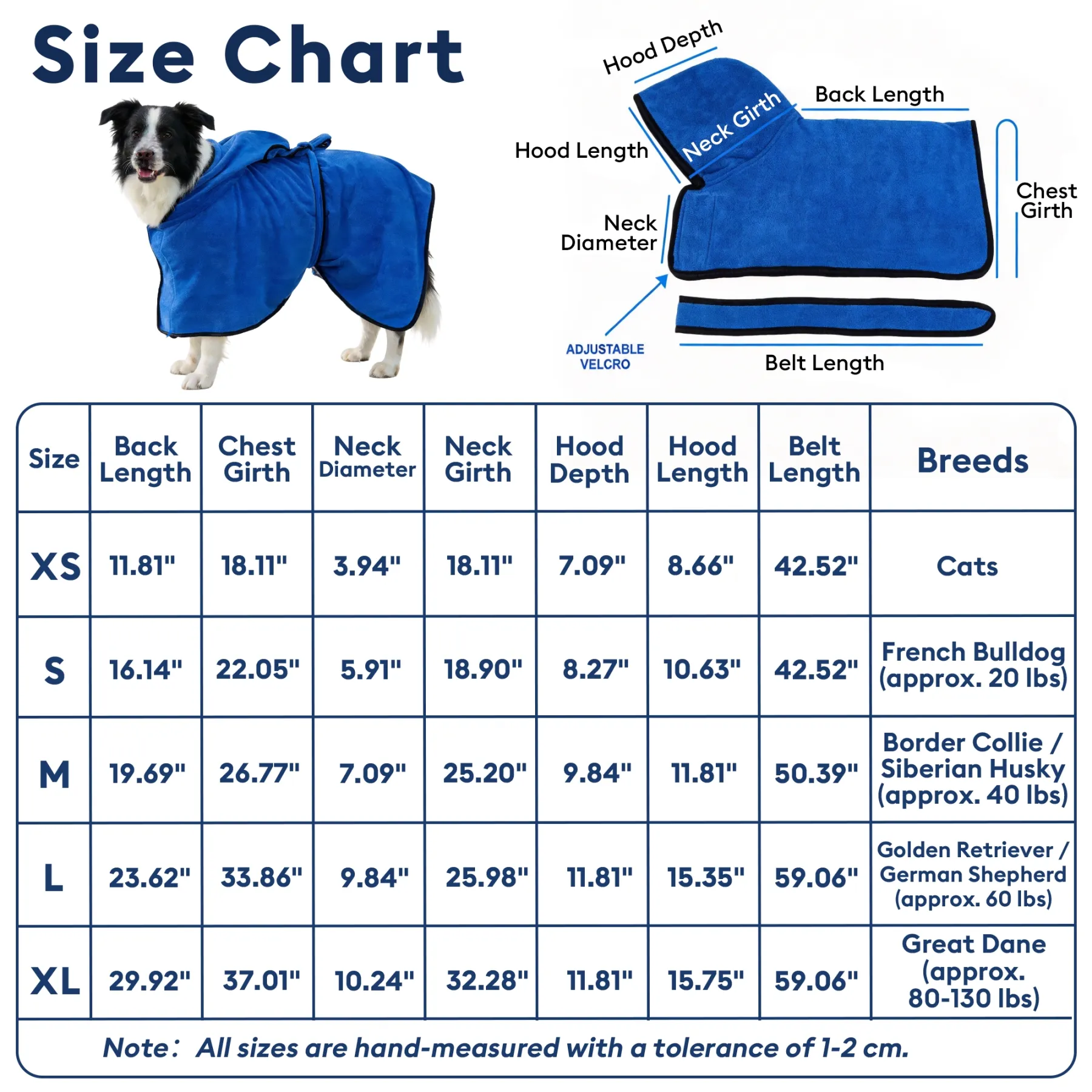 Custom Embroidered Name Quick Drying Pet Bathrobe