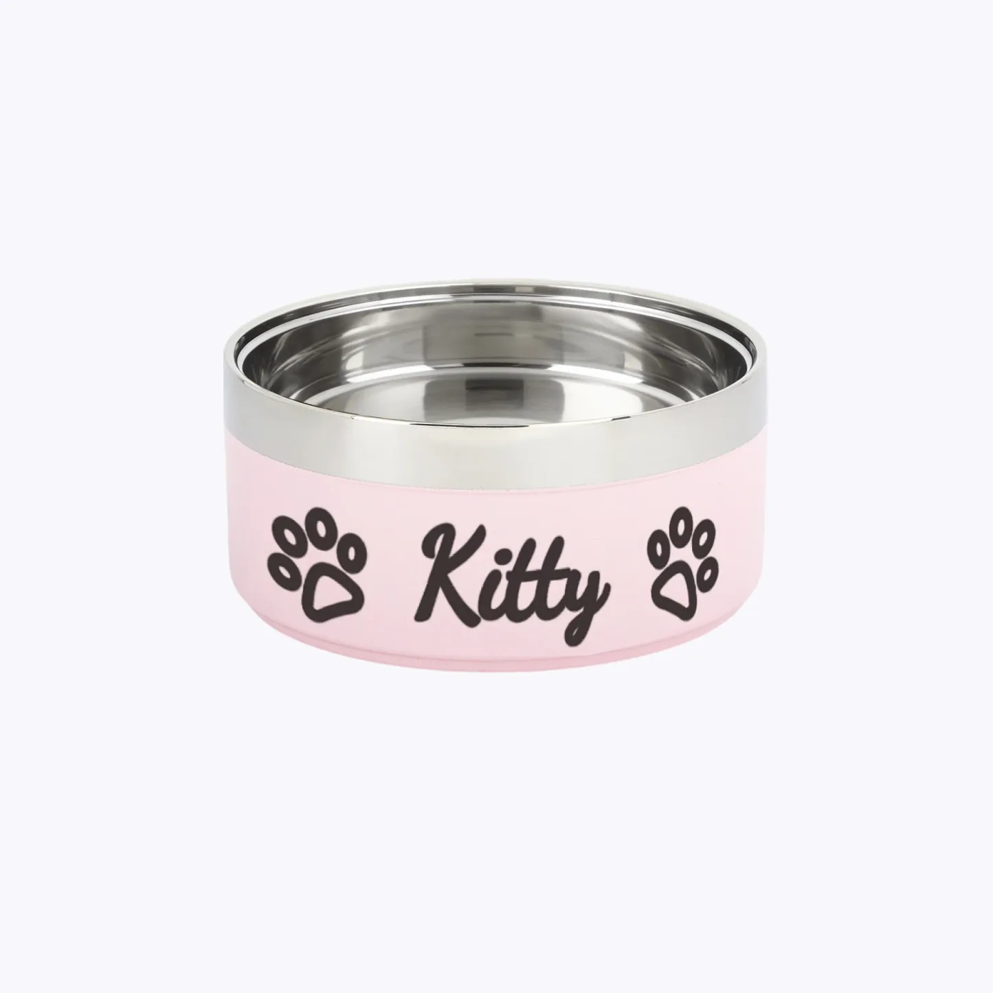 Custom Name with Pattern Stainless Steel Cat Dog Pet Bowl