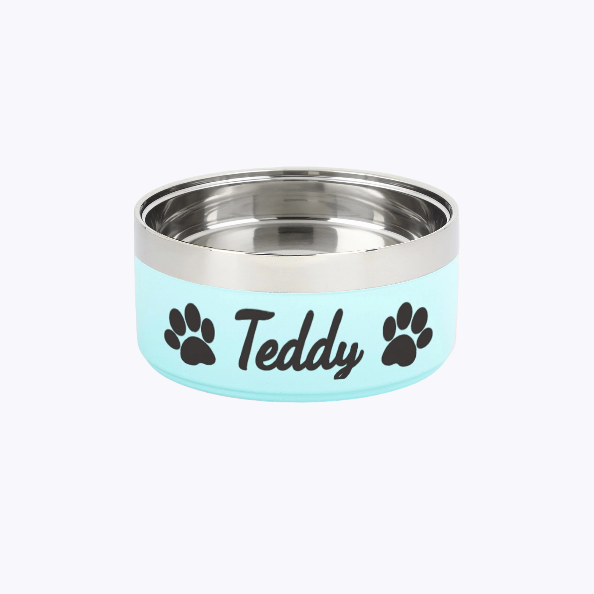 Custom Name with Pattern Stainless Steel Cat Dog Pet Bowl
