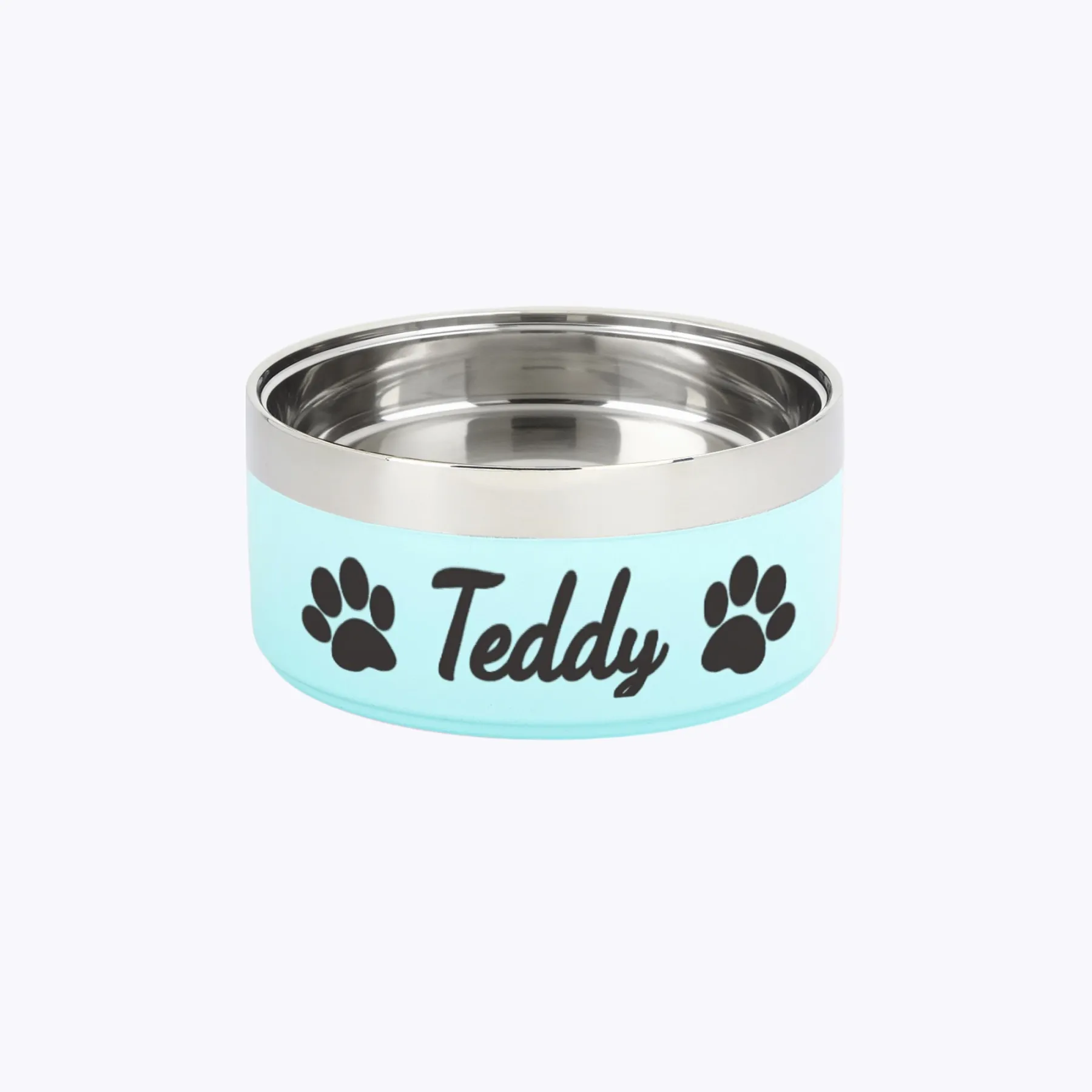 Custom Name with Pattern Stainless Steel Cat Dog Pet Bowl