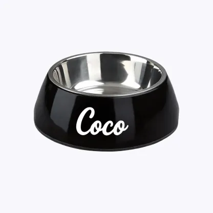 Custom Name Stainless Steel Cat Dog Pet Bowl