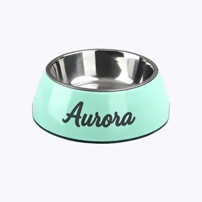 Custom Name Stainless Steel Cat Dog Pet Bowl