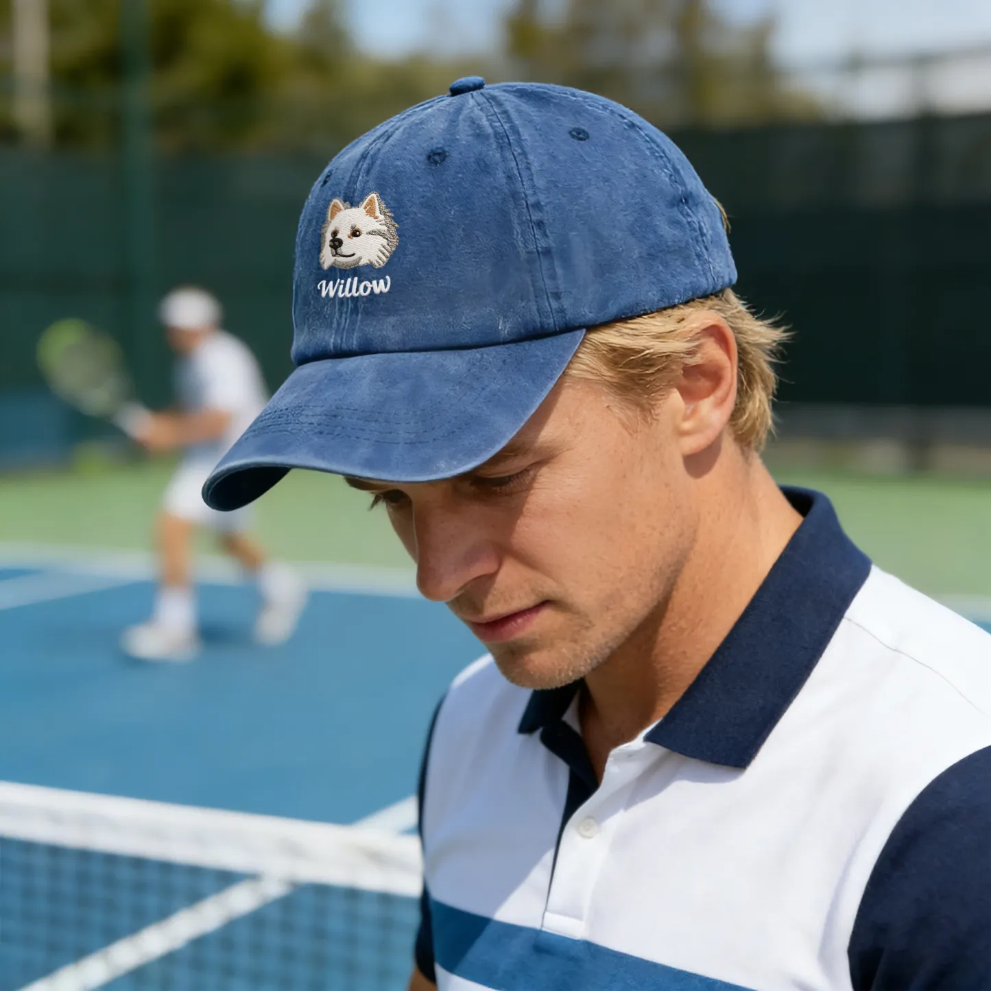 Custom Embroidered Cat Dog Pet Face Photo with Name Cap