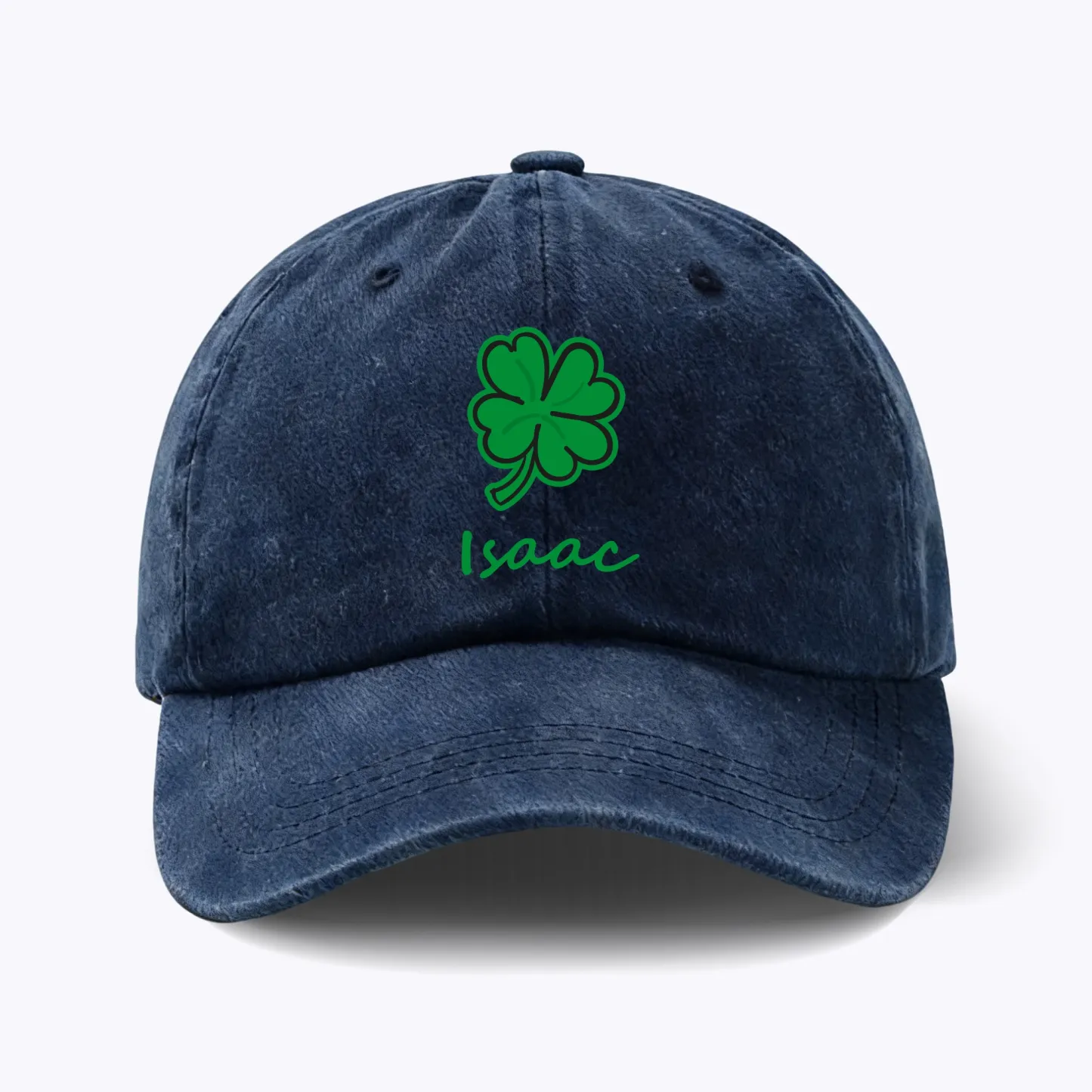 Custom Printed Name Lucky Clover Cap for St. Patrick's Day