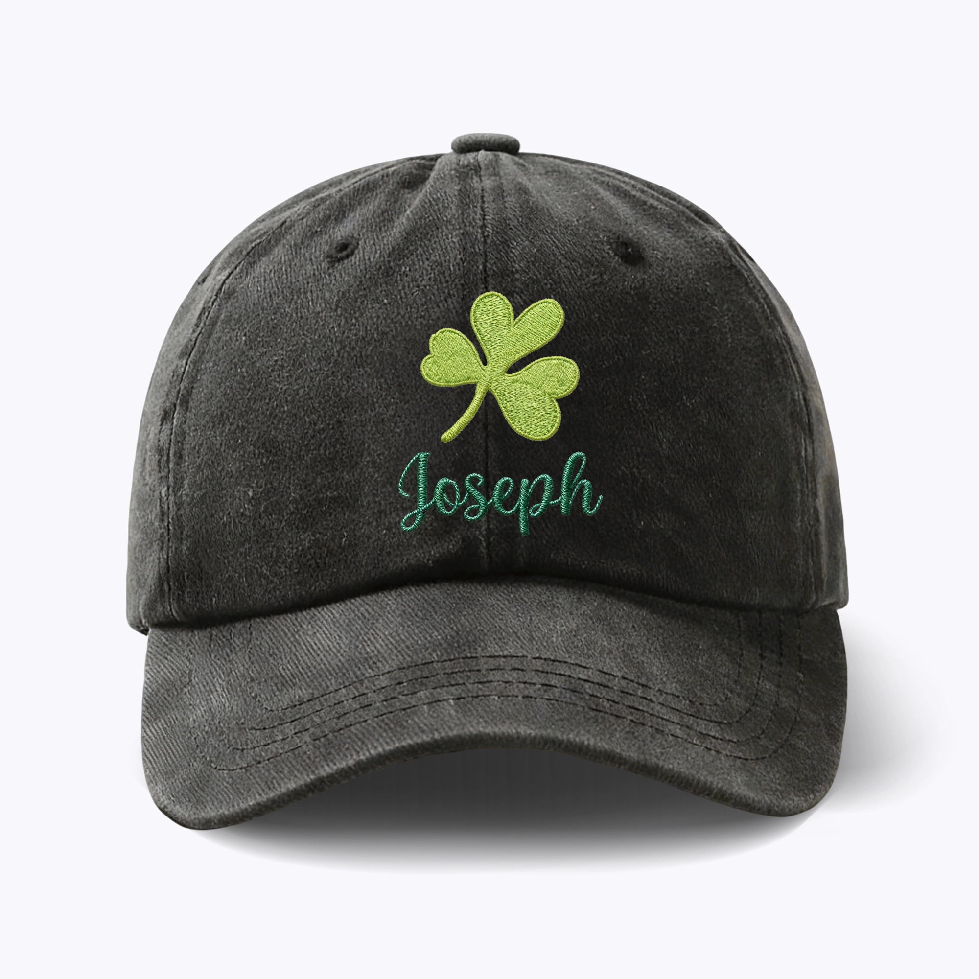 Custom Embroidered Lucky Clover Name Cap for St. Patrick's Day